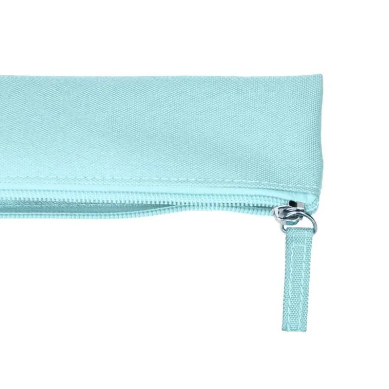 ESTUCHE PORTATODO LIDERPAPEL PLANO ESTRECHO UNA CREMALLERA 200X60 MM AZUL CELESTE