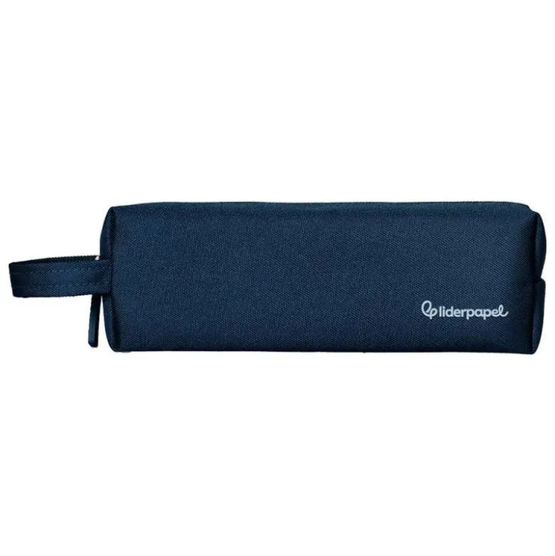 ESTUCHE PORTATODO LIDERPAPEL CLASSIC RECTANGULAR CON ASA 210X70MM AZUL MARINO