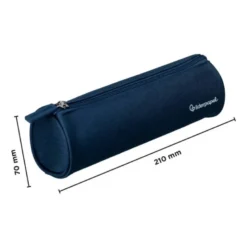 ESTUCHE PORTATODO LIDERPAPEL CLASSIC CILINDRICO ANCHO 210X70MM AZUL MARINO