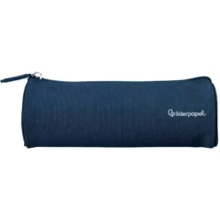 ESTUCHE PORTATODO LIDERPAPEL CLASSIC CILINDRICO ANCHO 210X70MM AZUL MARINO