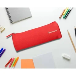ESTUCHE PORTATODO LIDERPAPEL CLASSIC CILINDRICO ANCHO 210X70MM ROJO
