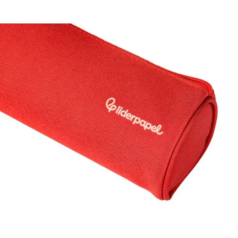 ESTUCHE PORTATODO LIDERPAPEL CLASSIC CILINDRICO ANCHO 210X70MM ROJO