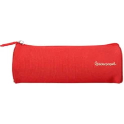 ESTUCHE PORTATODO LIDERPAPEL CLASSIC CILINDRICO ANCHO 210X70MM ROJO