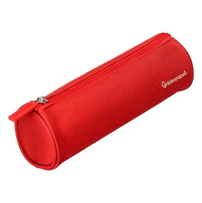 ESTUCHE PORTATODO LIDERPAPEL CLASSIC CILINDRICO ANCHO 210X70MM ROJO