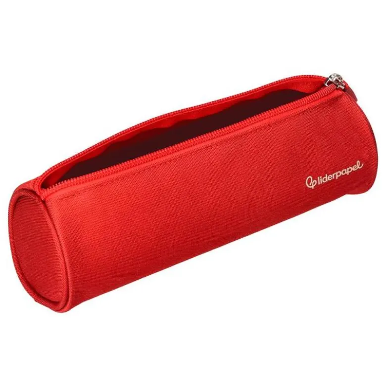 ESTUCHE PORTATODO LIDERPAPEL CLASSIC CILINDRICO ANCHO 210X70MM ROJO