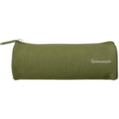 ESTUCHE PORTATODO LIDERPAPEL CLASSIC CILINDRICO ANCHO 210X70MM VERDE MILITAR