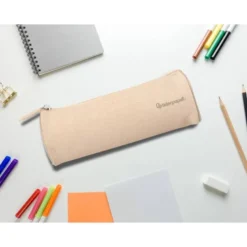 ESTUCHE PORTATODO LIDERPAPEL CLASSIC CILINDRICO ANCHO 210X70MM CREMA