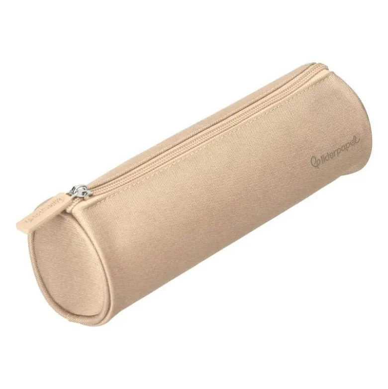 ESTUCHE PORTATODO LIDERPAPEL CLASSIC CILINDRICO ANCHO 210X70MM CREMA