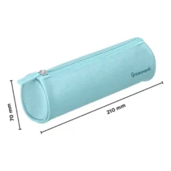 ESTUCHE PORTATODO LIDERPAPEL CLASSIC CILINDRICO ANCHO 210X70MM AZUL CELESTE