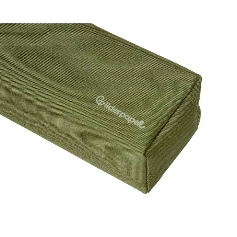 ESTUCHE PORTATODO LIDERPAPEL CLASSIC RECTANGULAR CON ASA 2 CREMALLERAS 210 X80MM VERDE MILITAR