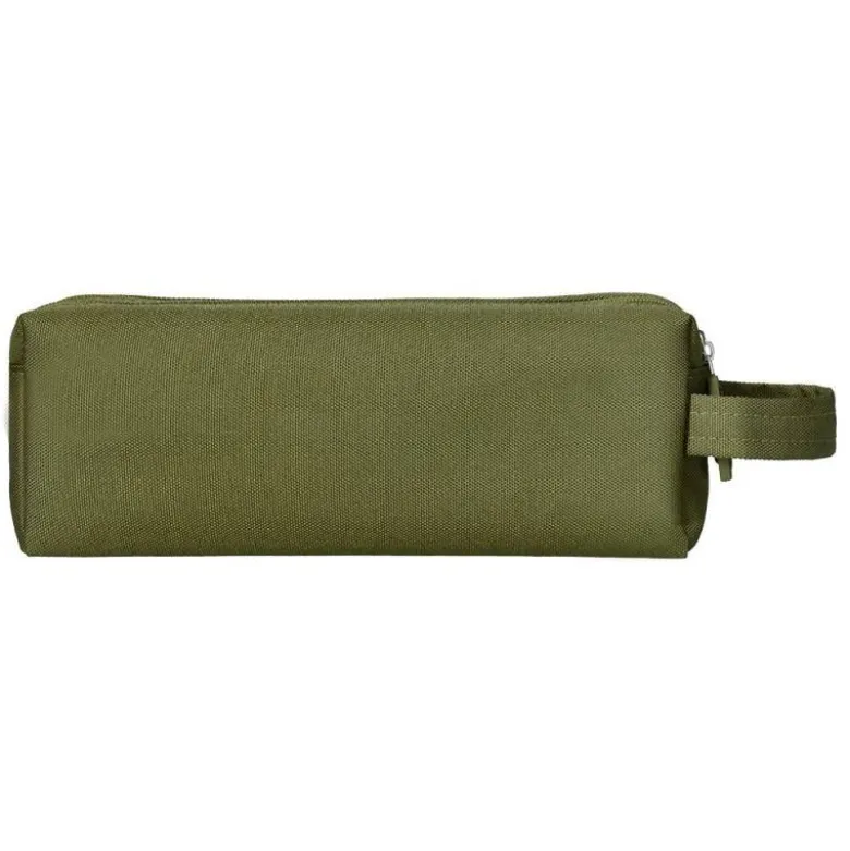 ESTUCHE PORTATODO LIDERPAPEL CLASSIC RECTANGULAR CON ASA 2 CREMALLERAS 210 X80MM VERDE MILITAR