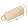 ESTUCHE PORTATODO LIDERPAPEL CLASSIC RECTANGULAR CON ASA 2 CREMALLERAS 210 X80MM CREMA