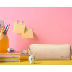 ESTUCHE PORTATODO LIDERPAPEL CLASSIC RECTANGULAR CON ASA 2 CREMALLERAS 210 X80MM CREMA