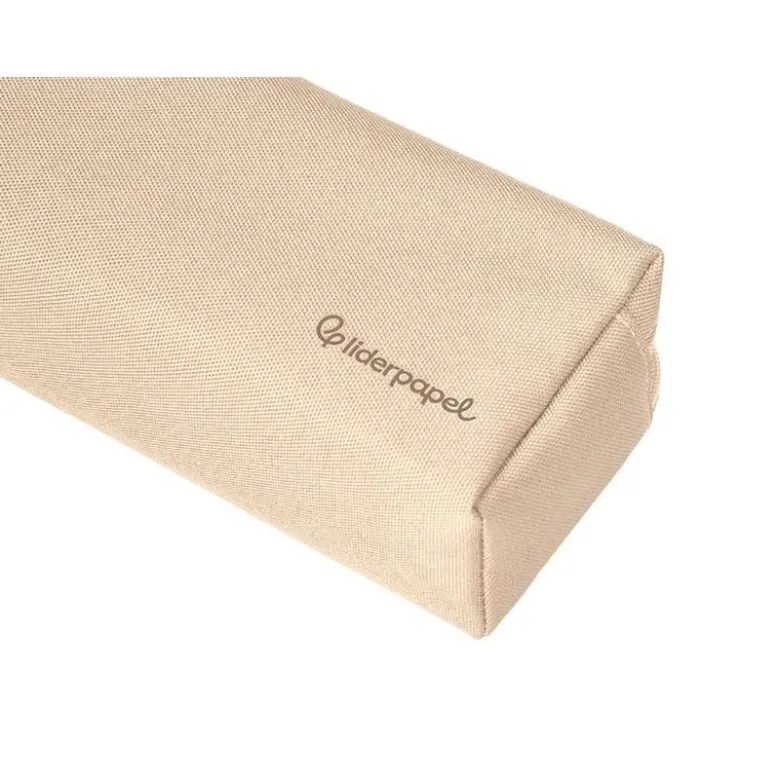 ESTUCHE PORTATODO LIDERPAPEL CLASSIC RECTANGULAR CON ASA 2 CREMALLERAS 210 X80MM CREMA