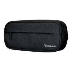 ESTUCHE PORTATODO LIDERPAPEL CLASSIC OVALADO 2 CREMALLERAS CON BOLSILLO DELANTERO 210X90MM NEGRO