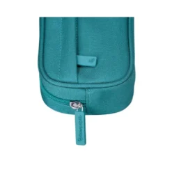 ESTUCHE PORTATODO LIDERPAPEL CLASSIC OVALADO 2 CREMALLERAS CON BOLSILLO DELANTERO 210X90MM AZUL TURQUESA
