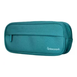 ESTUCHE PORTATODO LIDERPAPEL CLASSIC OVALADO 2 CREMALLERAS CON BOLSILLO DELANTERO 210X90MM AZUL TURQUESA