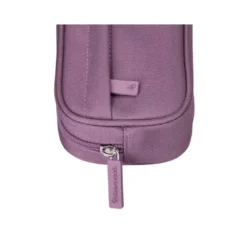 ESTUCHE PORTATODO LIDERPAPEL CLASSIC OVALADO 2 CREMALLERAS CON BOLSILLO DELANTERO 210X90MM MORADO EMPOLVADO