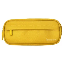 ESTUCHE PORTATODO LIDERPAPEL CLASSIC OVALADO 2 CREMALLERAS CON BOLSILLO DELANTERO 210X90MM AMARILLO