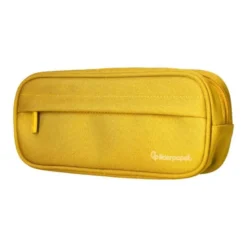 ESTUCHE PORTATODO LIDERPAPEL CLASSIC OVALADO 2 CREMALLERAS CON BOLSILLO DELANTERO 210X90MM AMARILLO