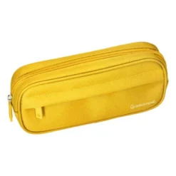 ESTUCHE PORTATODO LIDERPAPEL CLASSIC OVALADO 2 CREMALLERAS CON BOLSILLO DELANTERO 210X90MM AMARILLO