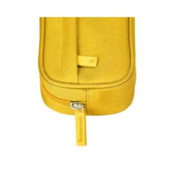 ESTUCHE PORTATODO LIDERPAPEL CLASSIC OVALADO 2 CREMALLERAS CON BOLSILLO DELANTERO 210X90MM AMARILLO