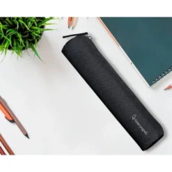 ESTUCHE PORTATODO LIDERPAPEL SLIM CILINDRICO 220X45MM NEGRO