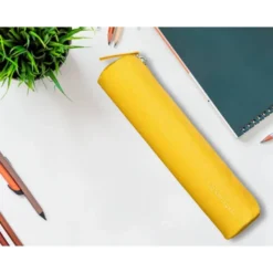 ESTUCHE PORTATODO LIDERPAPEL SLIM CILINDRICO 220X45MM AMARILLO