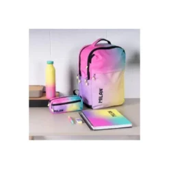 ESTUCHE PORTATODO MILAN CUADRADO 2 CREMALLERAS SUNSET 210X85X61 MM