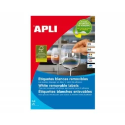 Etiqueta adhesiva Apli removible especial joyería caja 25 unidades