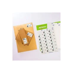 ETIQUETA ADHESIVA AVERY BLANCA PERMANENTE RECICLADA 100% PARA IMPRESORA LASER 99,1X38,1 MM CAJA DE 210