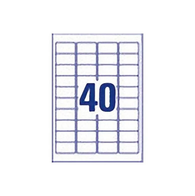 ETIQUETA ADHESIVA AVERY POLIESTER SUPER ADHERENTE BLANCA 45,7X25,4 MM IMPRESORA LASER PACK DE 800 UNIDADES