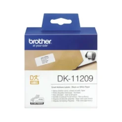 Etiqueta adhesiva brother dk11209 -tamaño 62x29 mm para impresoras de etiquetas solo 1050/n/1060n -800 etiq.-