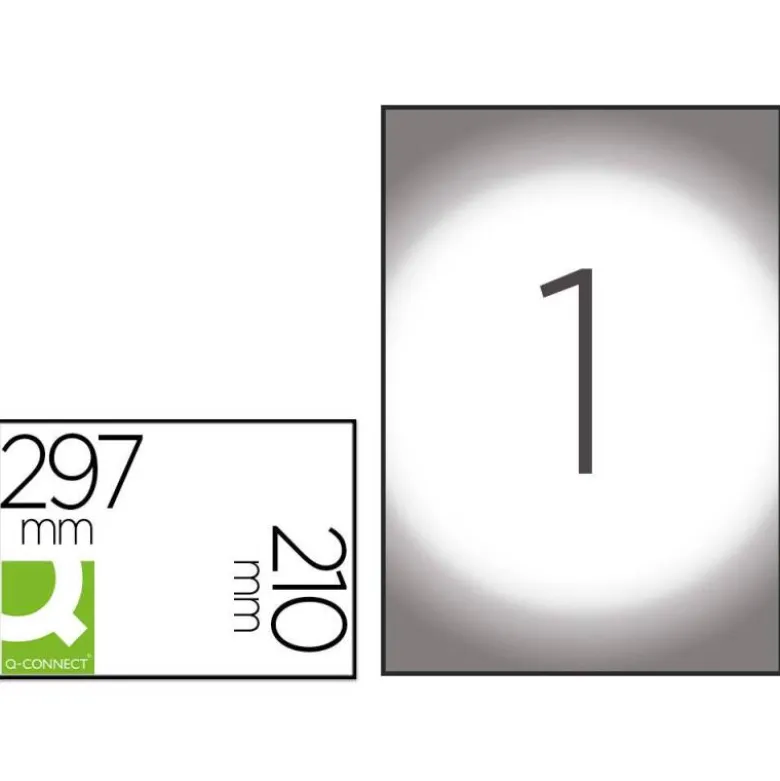 ETIQUETA ADHESIVA Q-CONNECT POLIESTER A4 TRANSPARENTE PARA IMPRESORAS INKJET PACK CON 20 HOJAS