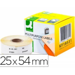 Etiqueta Adhesiva Q-Connect KF18531 Compatible Dymo 54x25 mm Caja de 500 uds