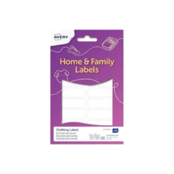 ETIQUETA AVERY PARA TEXTIL SIN PLANCHE 45X13 MM BLISTER DE 36 UNIDADES
