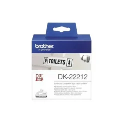 Etiqueta brother dk22212 cinta plastica continua adhesiva blanca 62x15,24 mt