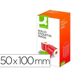 ETIQUETA Q-CONNECT FRAGIL 50X100 MM ROLLO DE 200 UNIDADES