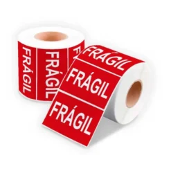 ETIQUETA Q-CONNECT FRAGIL 50X100 MM ROLLO DE 200 UNIDADES