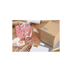 ETIQUETA ADHESIVA AVERY TICO PAPEL SATINADO ORO / PLATA LASER MEDIDAS SURTIDAS PACK DE 626 ETIQUETAS