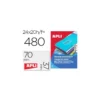 Etiqueta adhesiva marca Apli 1224 transparentes 70x37 mm caja 20 hojas con 480