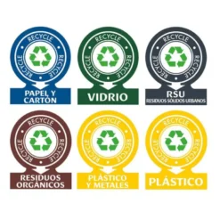 ETIQUETAS ADHESIVAS AVERY PARA RESIDUOS 141X110 MM PACK DE 6 UNIDADES SURTIDAS