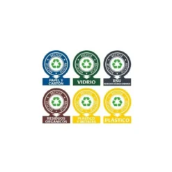 ETIQUETAS ADHESIVAS AVERY PARA RESIDUOS 141X110 MM PACK DE 6 UNIDADES SURTIDAS