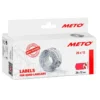 ETIQUETAS METO ONDULADAS 26X12 MM ROJO FLUORESCENTE ADH. 2 CAJA DE 6 ROLLOS DE 1000 UNIDADES