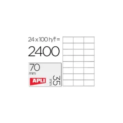 Etiquetas Adhesivas Apli 70 x 35 mm 24 etiquetas por hoja