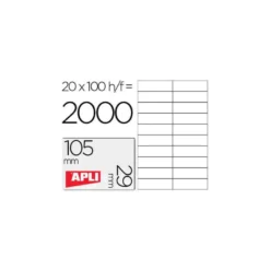 Etiquetas Adhesivas marca Apli 105 x 29 mm