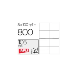 Etiquetas Adhesivas marca Apli 105 x 74 mm