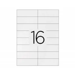 Etiquetas Adhesivas marca Q-Connect 105 x 37 mm kf10654 fotocopiadora laser ink-jet caja con 100 hojas din a4.
