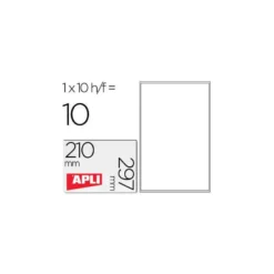 Etiqueta Transparente marca Apli carpetas de 10