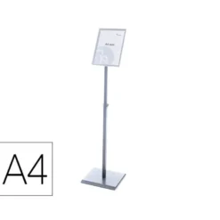 EXPOSITOR ROCADA DE SUELO MAGNETICO ROTATIVO 90 HORIZONTAL/VERTICAL ALTURA AJUSTABLE DIN A4